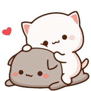 😽 gatto, cane, carino, kawaii, animale, animale domestico, cartone animato telegram sticker