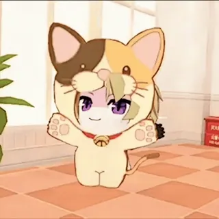 📀 Anime, Gato, Chibi, Lindo, Personaje, Kawaii telegram sticker