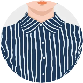 🌸 рубашка, полоска, воротник, мода, одежда telegram sticker