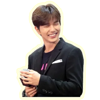 😁 person, smiling, man, jacket, cheerful, happy telegram sticker