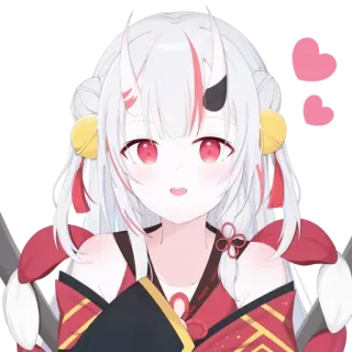 😗 fille anime, mignon, coeur, kawaii telegram sticker