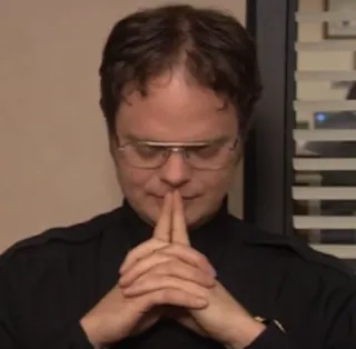 🙏 Dwight Schrute The Office Dwight, The Office, NBC, personnage, série TV, Schrute telegram sticker