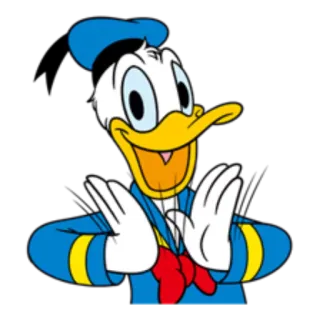 🙂 Donald Duck hoạt hình, Disney, Vịt Donald, nhân vật telegram sticker