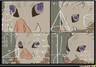 🧐 confused, calculation, math, anime, thinking, difficult, problem solving, complicated telegram sticker