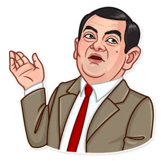 😒 Mr. Bean Mr.ビーン, コメディ, 面白い, キャラクター, アニメ telegram sticker