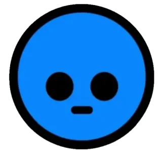 😳 синий, простой, лицо, эмодзи whatsapp sticker