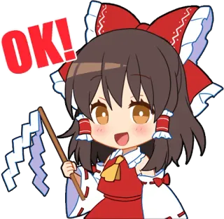 👍 OK! anime, chibi, cute, ok, agree telegram sticker