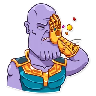 🤦‍♂️ Thanos Marvel, Thanos, supervillain, infinity gauntlet, head palm telegram sticker