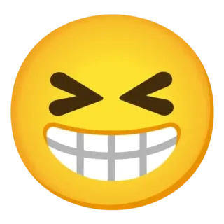 😆 Biểu tượng cảm xúc, Khuôn mặt, Cười, Vui vẻ, Cười lớn telegram sticker