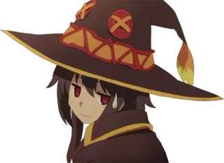 😒 Megumin Konosuba Anime, Manga, Megumin, Konosuba, Magicien, Mignon, Magie explosion whatsapp sticker