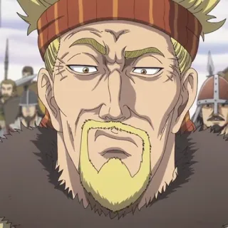 ⚔️ Askeladd Vinland Saga Anime, Viking, Soldat, Personnage, Blond telegram sticker