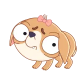 😖 Hund, Cartoon, Tier, Süß, Welpe whatsapp sticker