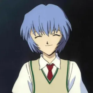 📓 Rei Ayanami Neon Genesis Evangelion anime, rei ayanami, evangelion, charakter, mädchen whatsapp sticker