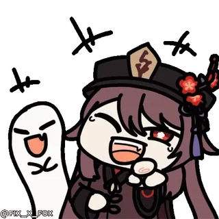 😂 Hu Tao Genshin Impact whatsapp sticker