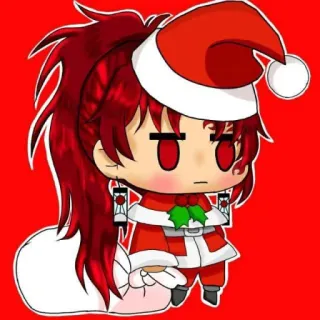🎅 Anime, Noël, Père Noël, Chibi, Mignon whatsapp sticker