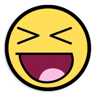 😆 smiley, emoji, mème, rire whatsapp sticker