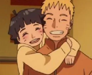 🌟 Naruto Uzumaki Naruto Anime, Nhân vật, Ôm, Cười, Tình bạn telegram sticker