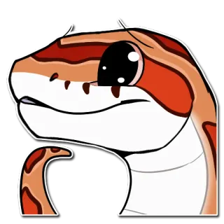 ☺️ serpiente, lagarto, reptil, dibujos animados, animal whatsapp sticker