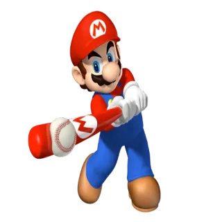 🏏 Mario Mario, Beisebol, Jogo, Nintendo, Esportes, Personagem telegram sticker