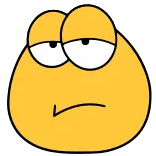 😩 Desenho animado, Personagem, Blob, Triste, Amarelo, Entediado, Emoção telegram sticker