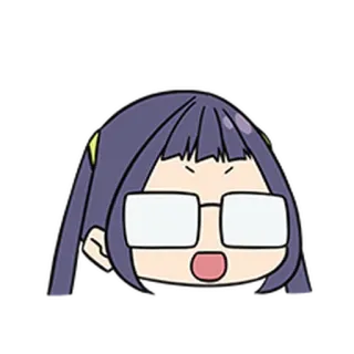 🏕 อนิเมะ, การ์ตูน, ผู้หญิง, แว่นตา, ประหลาดใจ, ตกใจ telegram sticker