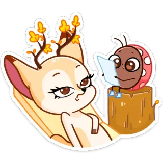 🐞 feneco, joaninha, desenho animado, adesivo, fofo whatsapp sticker