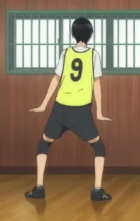 🏐 anime, character, sports, jersey, number 9 telegram sticker