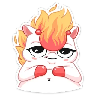 🍔 jednorożec, słodki, kreskówka, zwierzę, naklejka telegram sticker