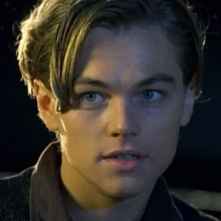 😐 Jack Dawson Titanic Leonardo DiCaprio, Titanic, film, postać, aktor telegram sticker
