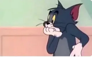 🤔 Tom Cat Cartone animato, Tom e Jerry, Gatto, Scioccato, Sorpreso whatsapp sticker