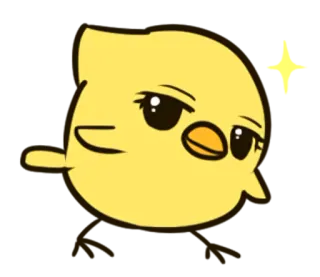 ✨ poussin, oiseau, mignon, animal, dessin animé whatsapp sticker