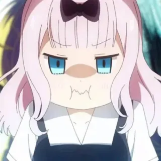 😡 Chika Fujiwara Kaguya-sama: Love Is War anime, chibi, cute, expression, chika fujiwara, kaguya-sama love is war whatsapp sticker