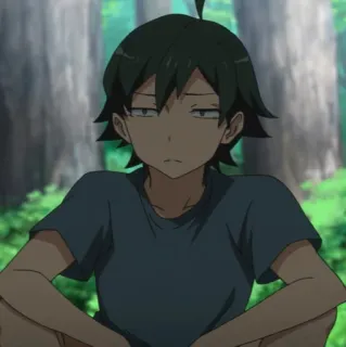 🕸 Hachiman Hikigaya My Teen Romantic Comedy SNAFU Anime, Personagem, Sentado, Adolescente, Hachiman Hikigaya, Oregairu telegram sticker