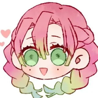 😄 Mitsuri Kanroji Demon Slayer anime, manga, demon slayer, mitsuri kanroji, love hashira, cute, kawaii telegram sticker