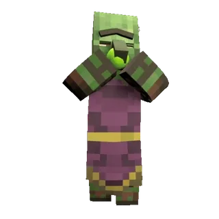 🤮 minecraft, Dorfbewohner, Zombie, Videospiel, klötzchenartig whatsapp sticker