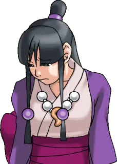 😔 Maya Fey Ace Attorney Anime, Smutne, Medium spirytystyczne, Gra wideo, Prawnik telegram sticker