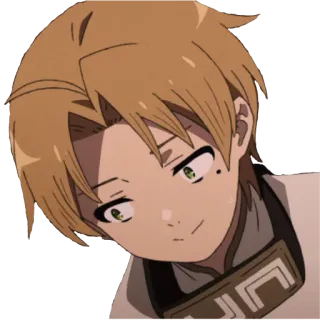 🙈 anime, nhân vật, tóc vàng, tự mãn telegram sticker