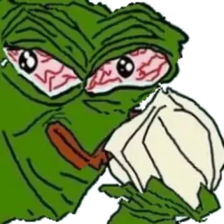 📎 Pepe the Frog Meme, Triste, Pepe, Rana whatsapp sticker