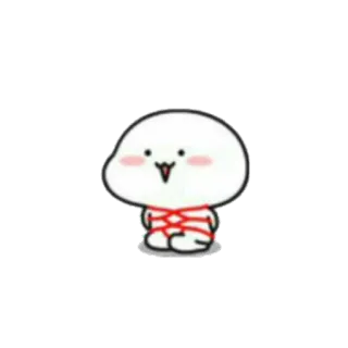 🛐 cute, kawaii, character, blob, red, funny telegram sticker