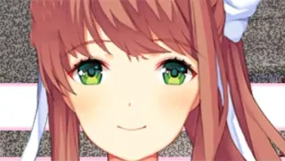 👾 Monika Doki Doki Literature Club! アニメ, モニカ, ドキドキ文芸部, ビデオゲーム, 可愛い, 女の子, かわいい whatsapp sticker