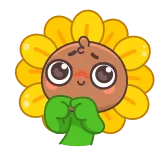 ☺️ ひまわり, かわいい, カワイイ, 花, マンガ telegram sticker