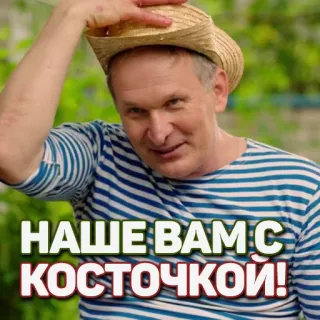 👋 НАШЕ ВАМ С КОСТОЧКОЙ! telegram sticker