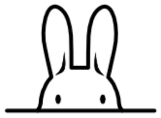 🐰 Hase, Kaninchen, Tier, Ohren, süß, weiß, schwarz telegram sticker