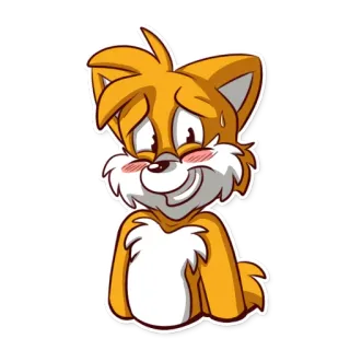 😳 Tails Sonic the Hedgehog tails, sonic, cartoon, cute, anime telegram sticker