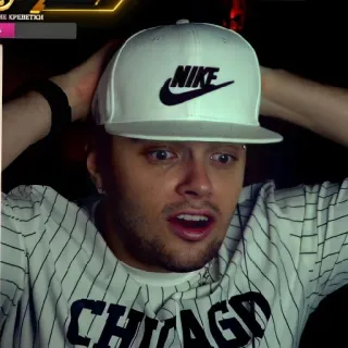 😱 CHICAGO mann, nike, kappe, porträt, chicago telegram sticker