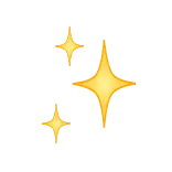 ✨ sparkle, stars, shiny, glitter, bling, effects, emoji whatsapp sticker