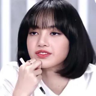 🥴 Lisa K-Pop, Sängerin, Frau, Promi, schwarze Haare, Idol, Lisa Blackpink telegram sticker
