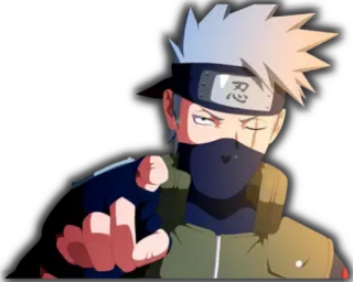 👆 Kakashi Naruto 忍 카카시, 나루토, 애니메이션, 닌자, 만화, 캐릭터, 나뭇잎마을 telegram sticker