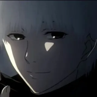 💉 Ken Kaneki Tokyo Ghoul 애니메이션, 도쿄 구울, 카네키 켄, 구울, 캐릭터, 흰머리, 만화, 어두운 telegram sticker