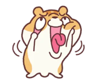 😜 仓鼠, 动物, 可爱, 搞笑, 梗, 卡通 telegram sticker